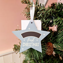Load image into Gallery viewer, My First Christmas Hanging Star Decoration
