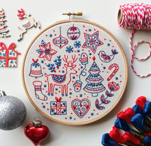 Load image into Gallery viewer, Scandi Christmas Embroidery Kit
