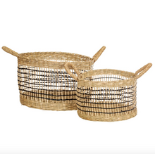 Load image into Gallery viewer, Seagrass Woven Baskets - Set of 2
